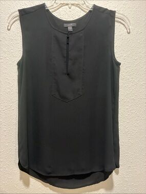 J. Crew Black Sleeveless Split-Neck Camisole